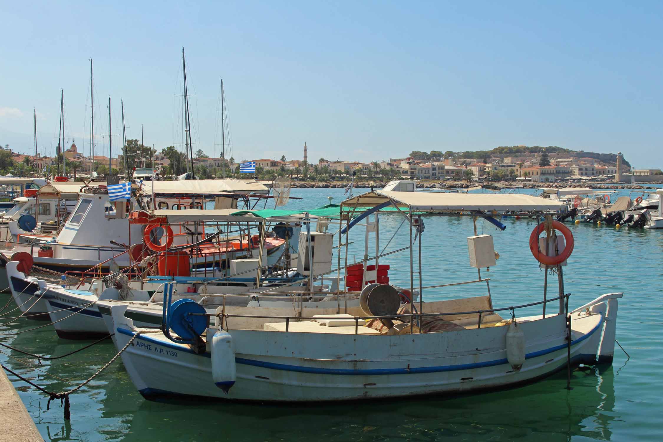 Crète, Réthymnon, port, bateaux