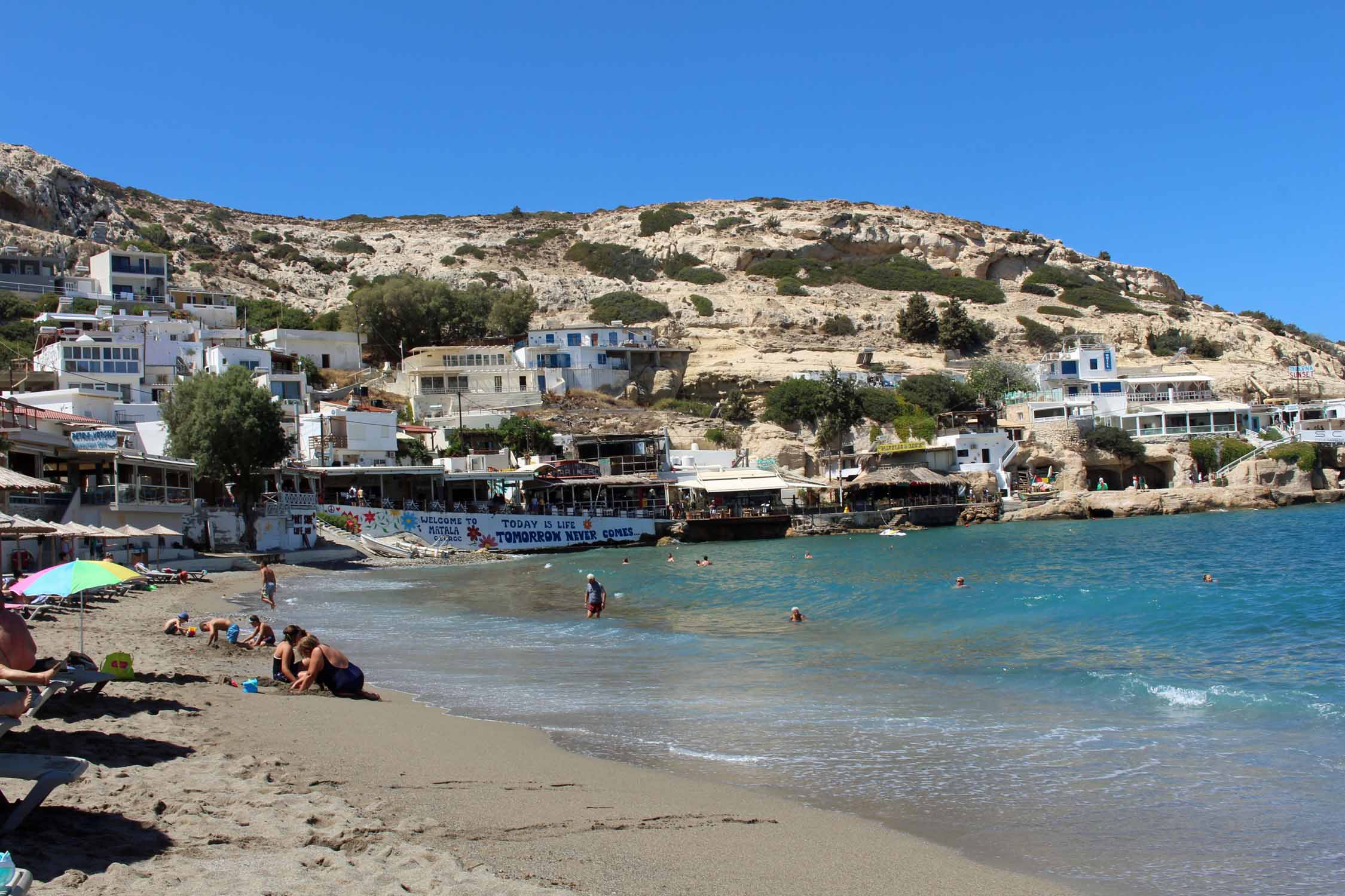 Crète, Matala, plage