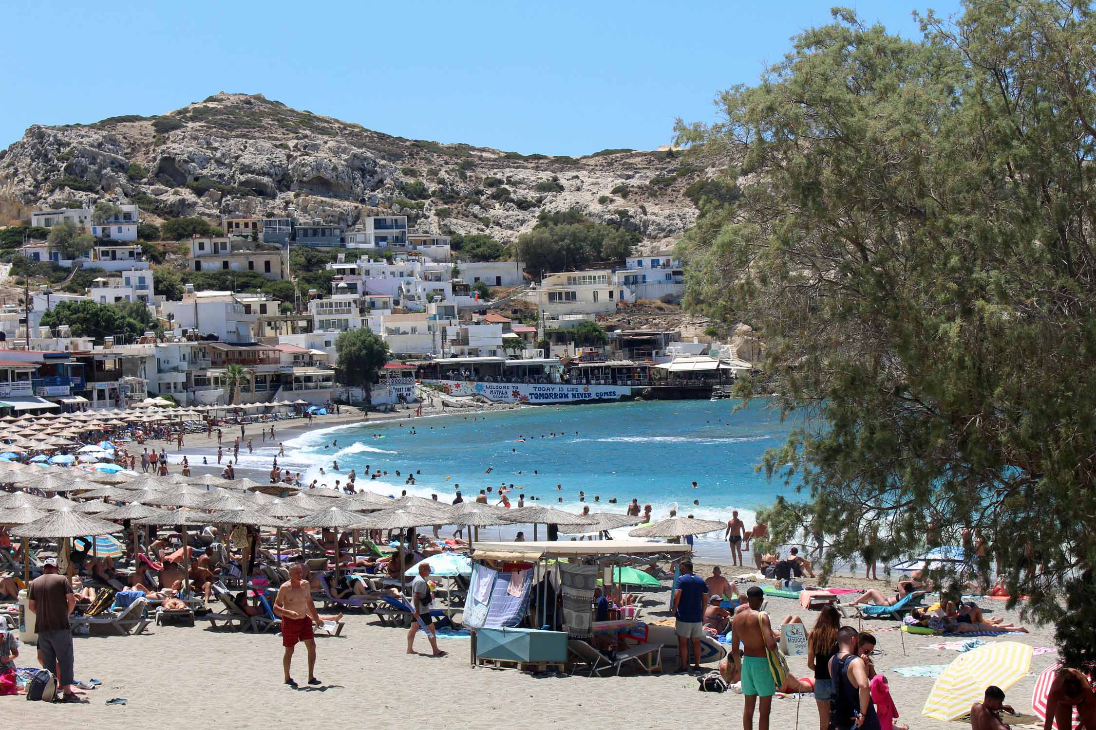 Crète, Matala, panorama