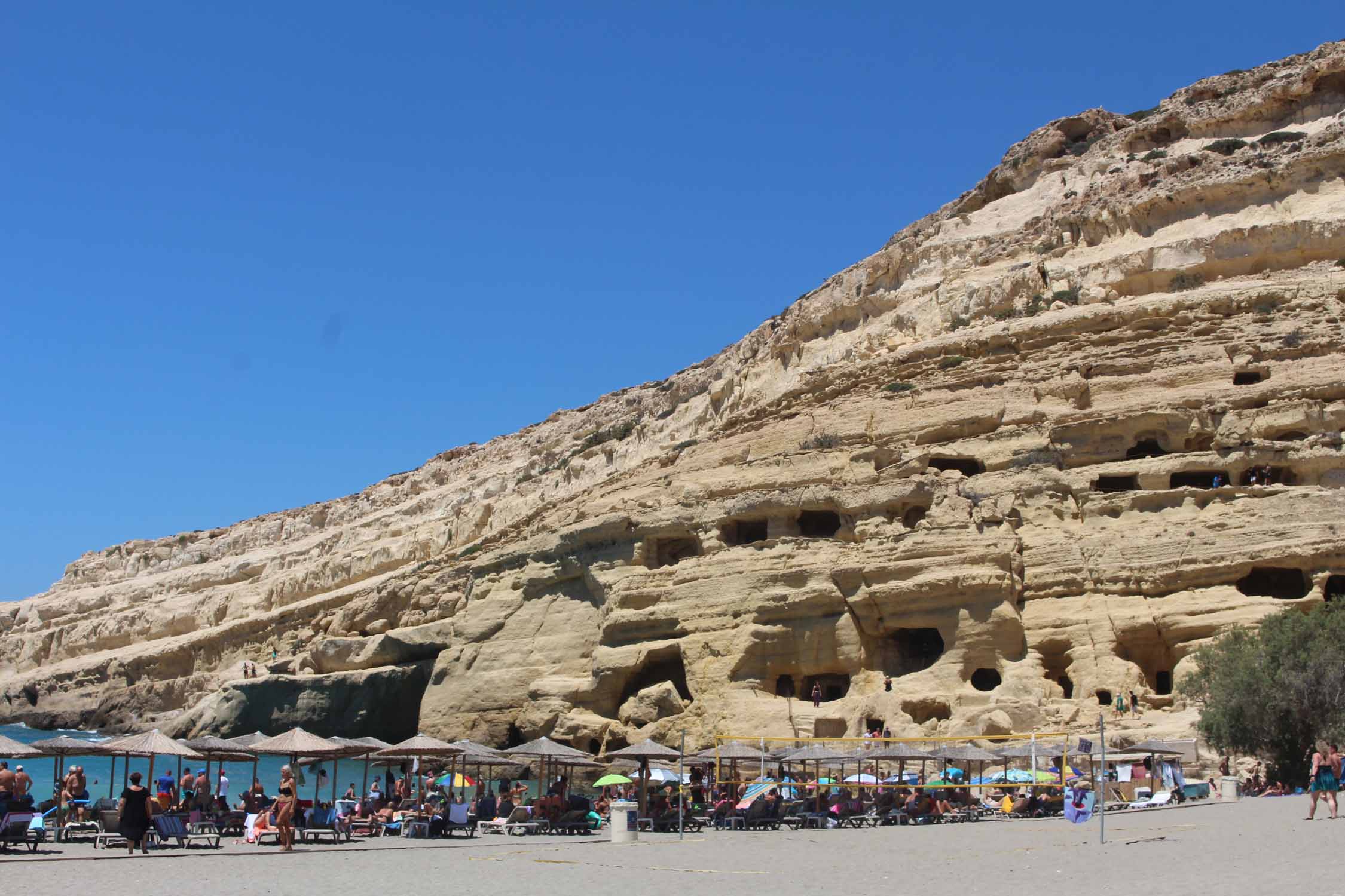 Crète, Matala, grottes