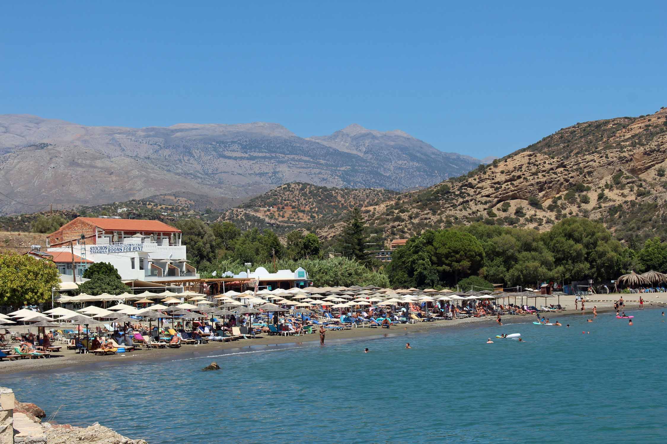 Crète, Agia Galini, plage