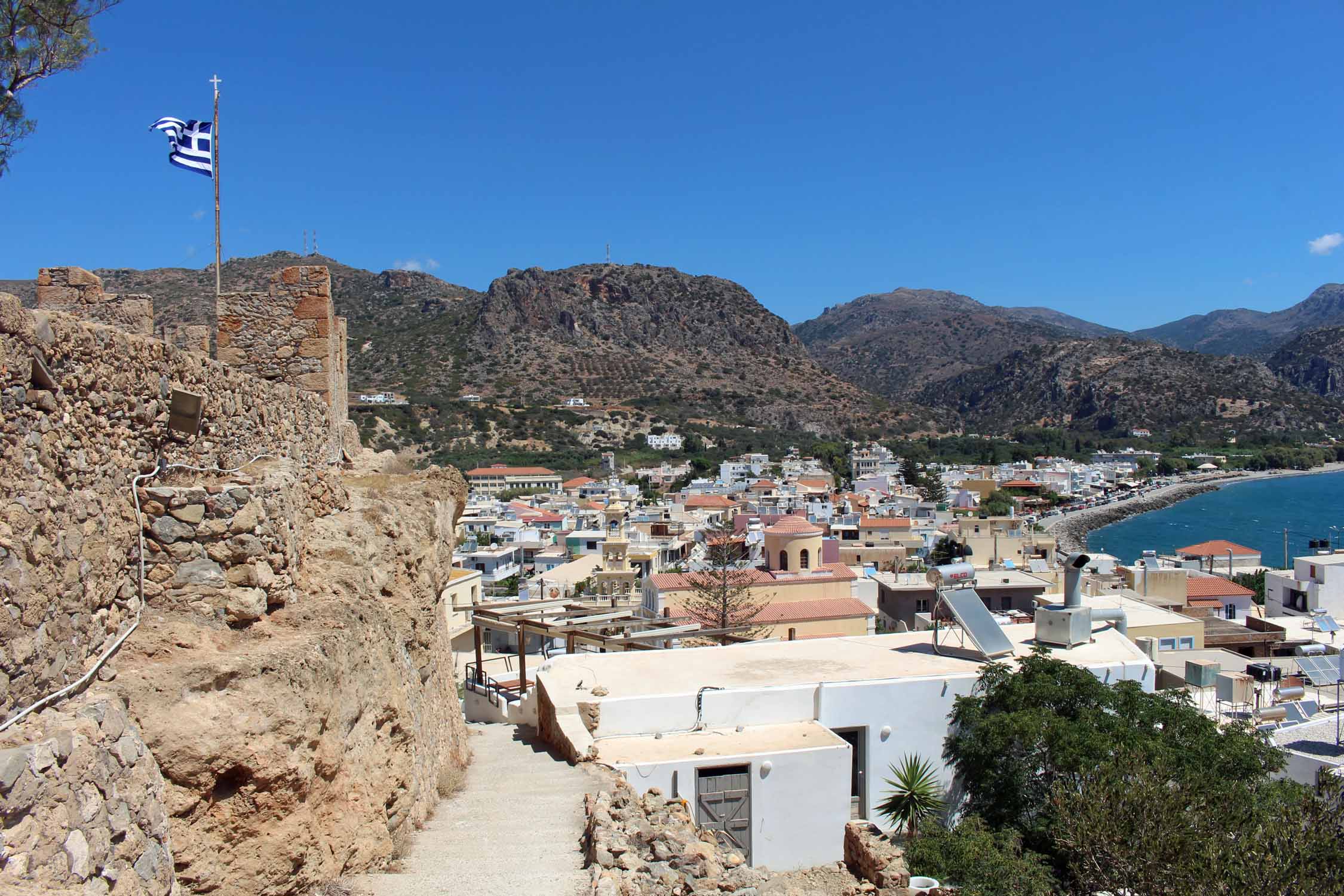 Crète, Paleochora, château, paysage