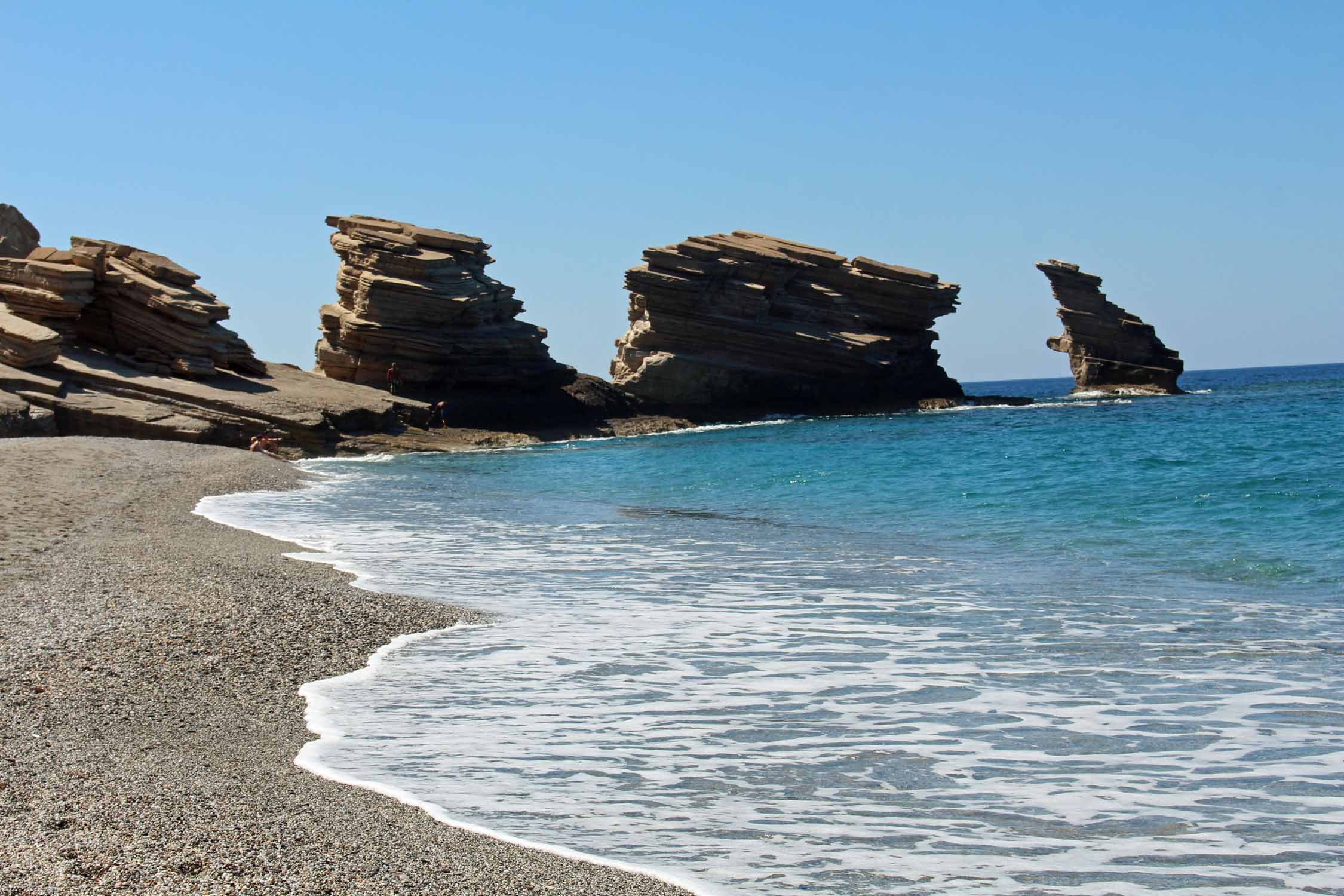 Crète, Triopetra, rochers