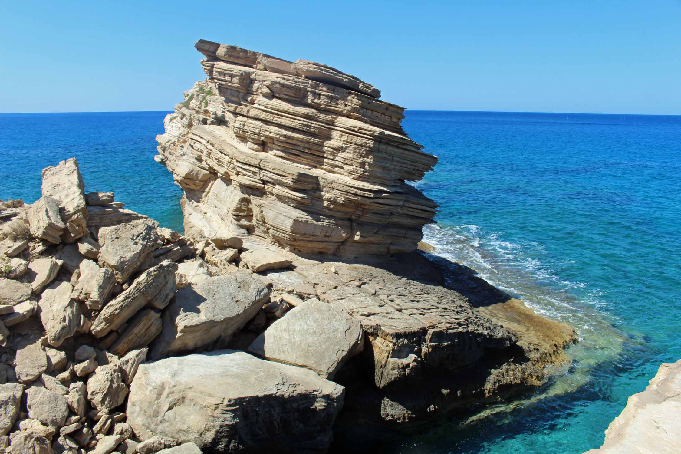 Crète, Triopetra, rochers, mer