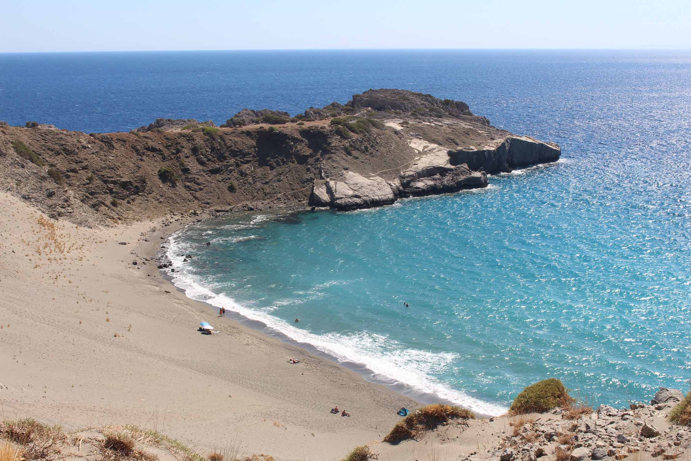 Crète, Agios Pavlos, dunes, mer