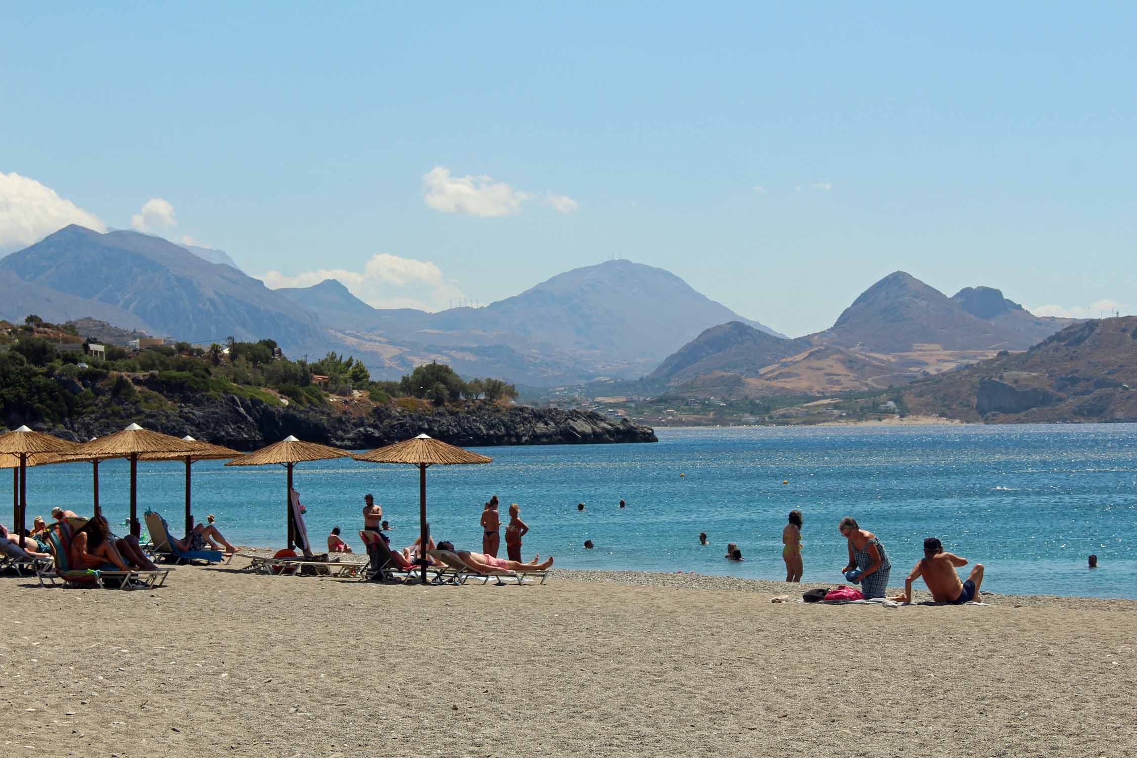 Crète, plage de Souda, paysage