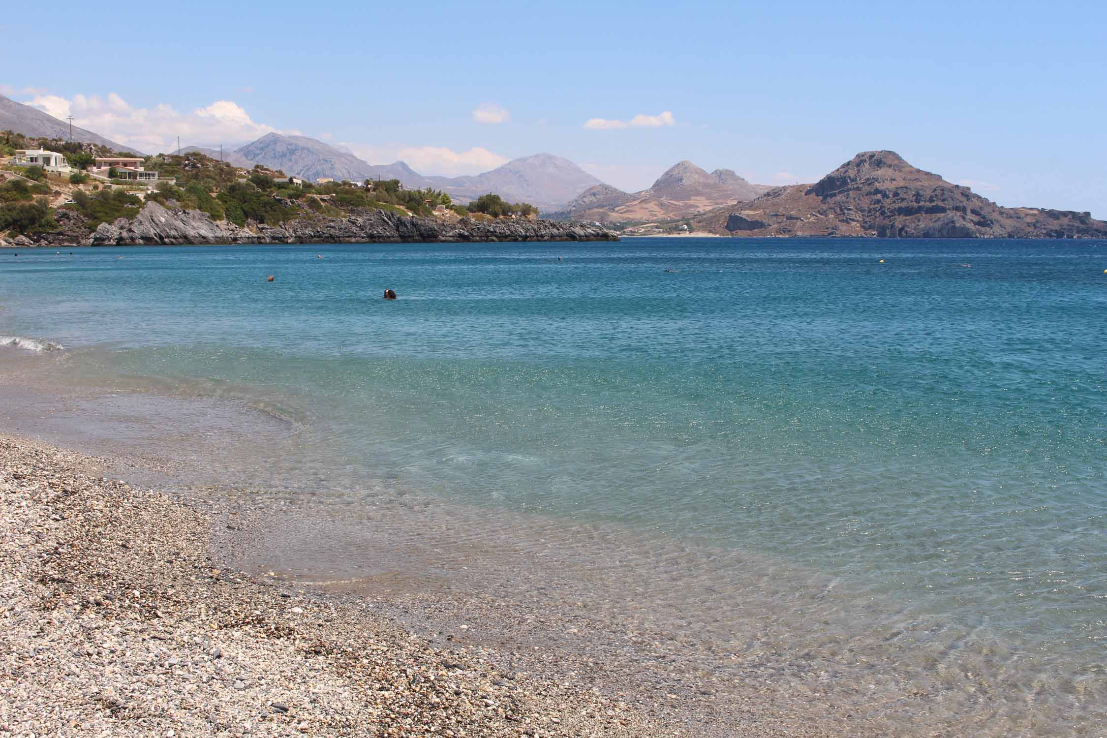 Crète, plage de Souda, mer