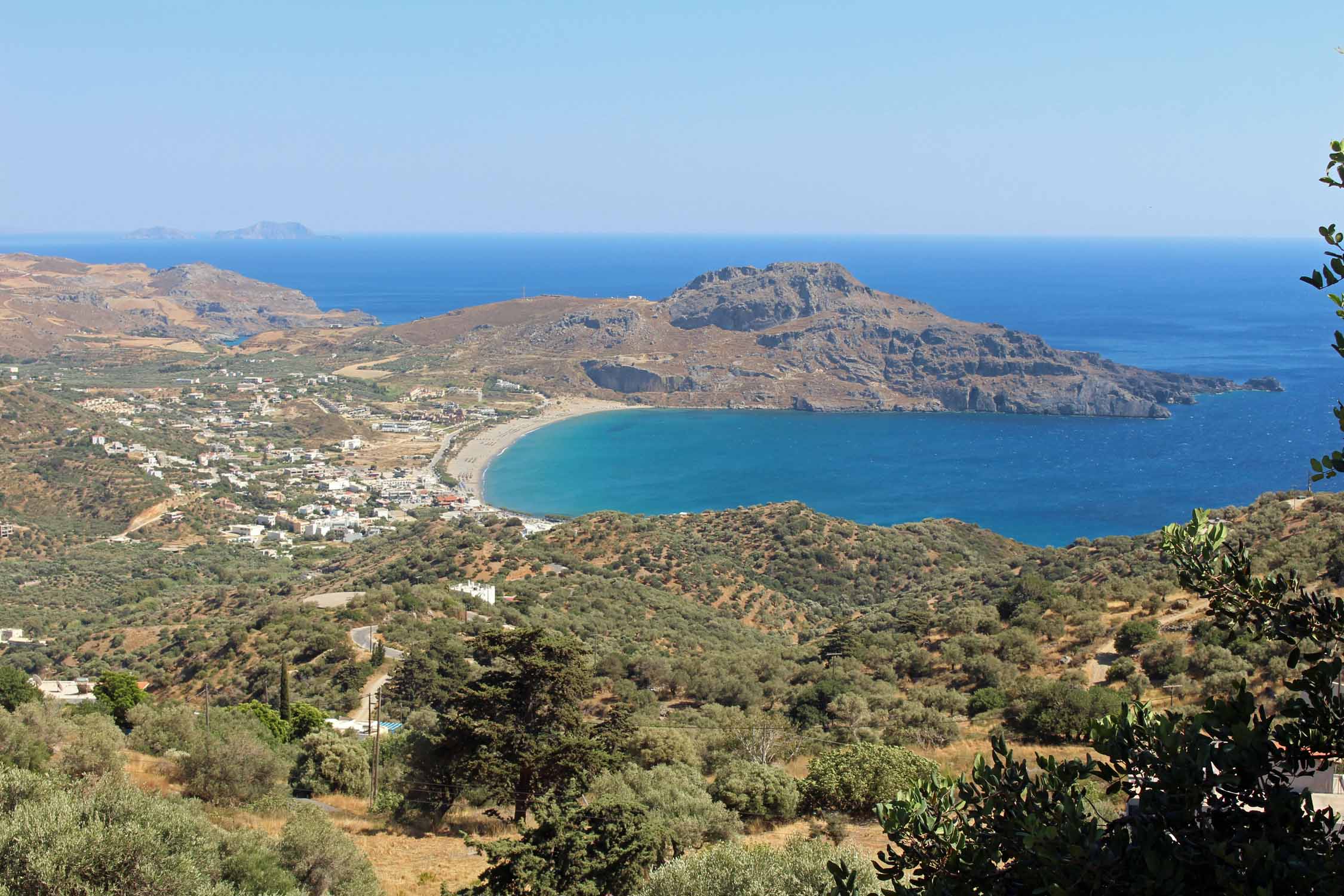 Crète, baie de Plaka, vue