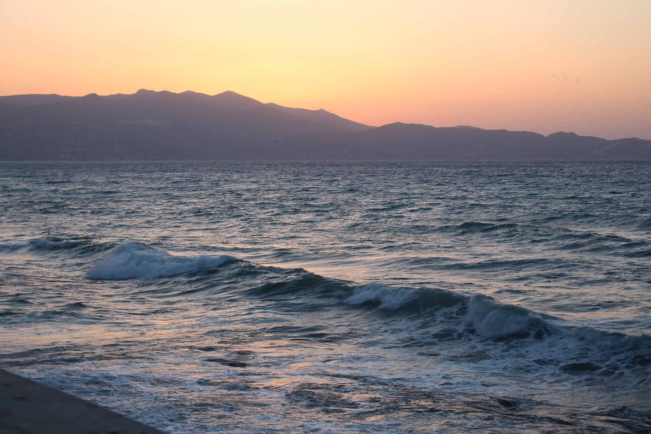 Crète, Héraklion, coucher de soleil