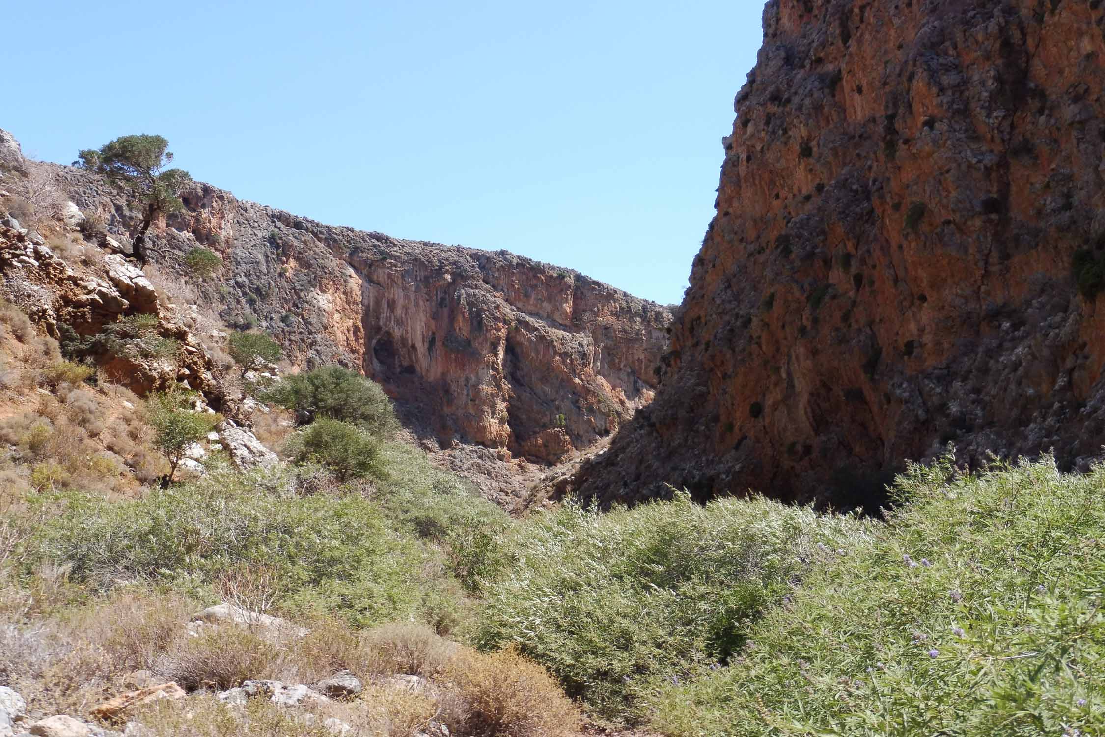 Crète, Zakros, vallée des Morts, paysage